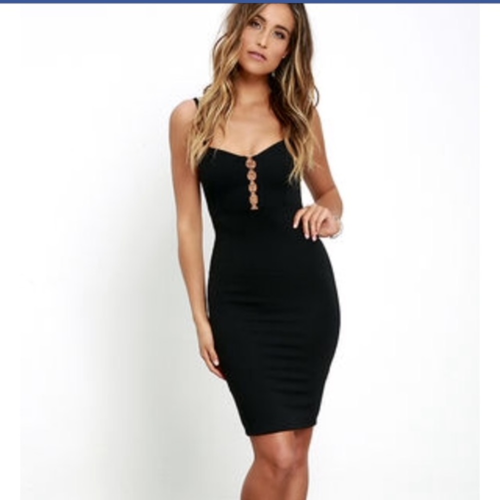 Lulu’s For The Thrill Black Dress S